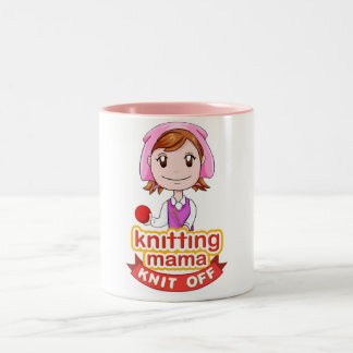 Knitting Mama Tweekleurige Koffiemok