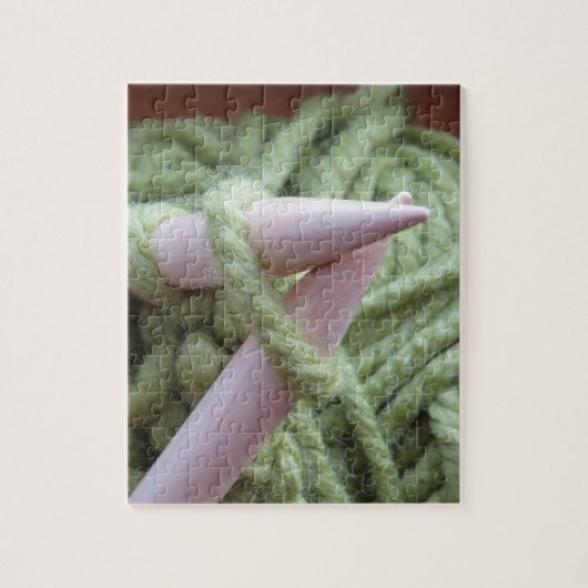 Knitting met Green Yarn Legpuzzel (Verticaal)