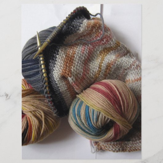 Knitting met wolgarens flyer (Voorkant)
