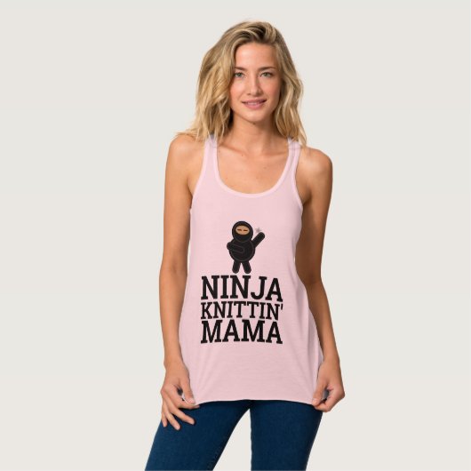 KNITTING MOM T-Shirts, NINJA Tanktop (Volledige Voorkant)