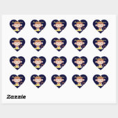 Knitting Monkey Heart Stickers (Vel)