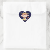 Knitting Monkey Heart Stickers (Tas)