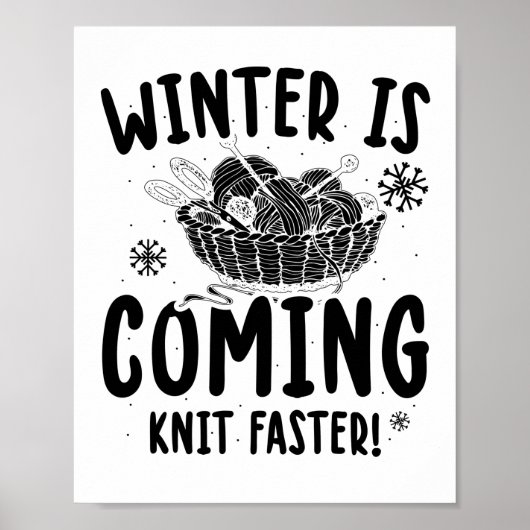 Knitting | Naaigoedmachine — Cadeauidee Poster (Voorkant)