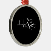 Knitting - Naalden hartslag Metalen Ornament (Rechts)