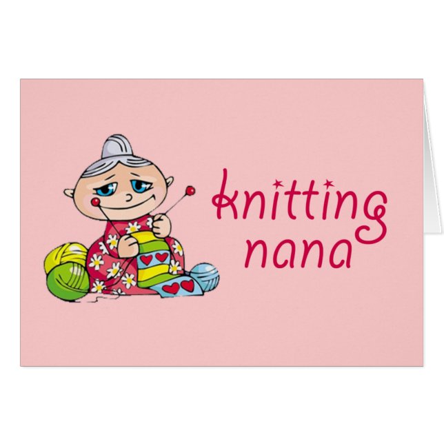 Knitting Nana (Voorkant Horizontaal)