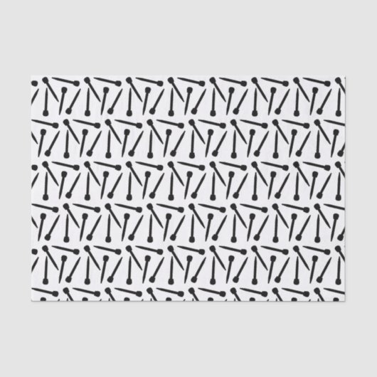 Knitting Needles Crafts Black Noir Tissuepapier (Voorkant)