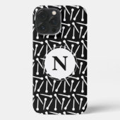 Knitting Needles Crafts Monogram Dark iPhone Case iPhone Hoesje (Achterkant)