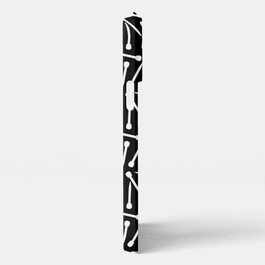 Knitting Needles Crafts Monogram Dark iPhone Case iPhone Hoesje (Rechterkant)