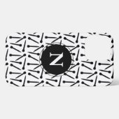 Knitting Needles Crafts Monogram iPhone Case iPhone Hoesje (Achterkant horizontaal)