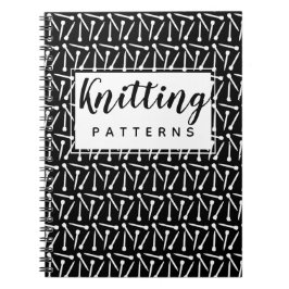Knitting Needles Yarn & Crafts Pattern Dark Notitieboek