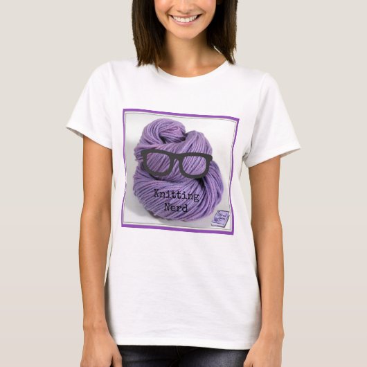 Knitting Nerd T-shirt (Voorkant)