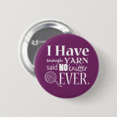 Knitting ・ Niet genoeg garen {Donker} Ronde Button 5,7 Cm (Voorkant /achterkant)