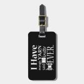 Knitting - niet genoeg garnalen bagagelabel (Voorkant verticaal)