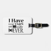 Knitting - niet genoeg garnalen bagagelabel (Voorkant horizontaal)