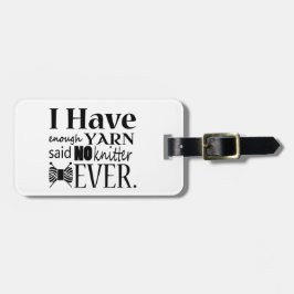 Knitting - niet genoeg garnalen bagagelabel