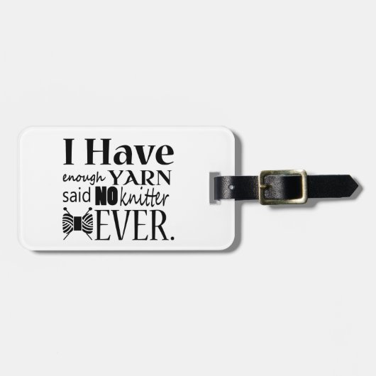 Knitting - niet genoeg garnalen bagagelabel (Voorkant horizontaal)