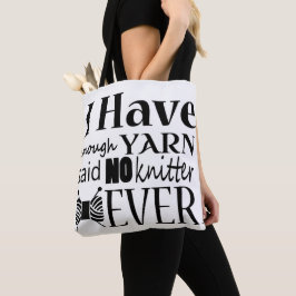 Knitting - niet genoeg garnalen tote bag