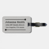 Knitting ・ Niet genoeg Yarn Crafts Typografische Bagagelabel (Achterkant horizontaal)