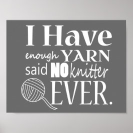 Knitting ・ Niet voldoende garnalen {donker} Poster