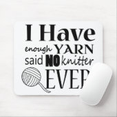 Knitting ・ Niet voldoende garnalen Muismat (Met muis)