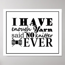 Knitting ・ Niet voldoende garnalen Poster