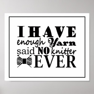 Knitting ・ Niet voldoende garnalen Poster