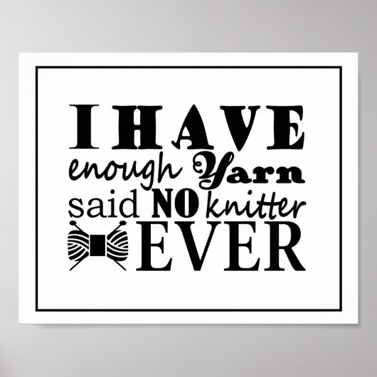 Knitting ・ Niet voldoende garnalen Poster (Voorkant)