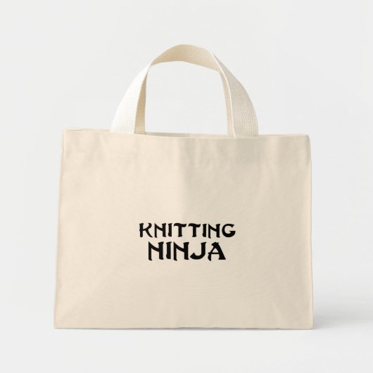 Knitting Ninja Mini Tote Bag (Voorkant)