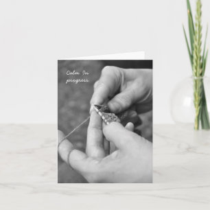 Knitting Note Card - Kalm. In uitvoering. Kaart