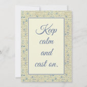 Knitting Party - Tweed Pattern Blue/Natural Yarn Kaart (Achterkant)