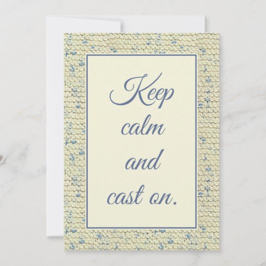 Knitting Party - Tweed Pattern Blue/Natural Yarn Kaart (Achterkant)