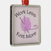 Knitting Passion Metalen Ornament (Rechts)