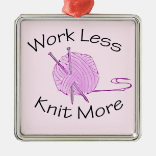 Knitting Passion Metalen Ornament