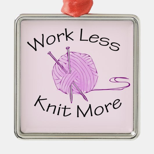 Knitting Passion Metalen Ornament (Voorkant)
