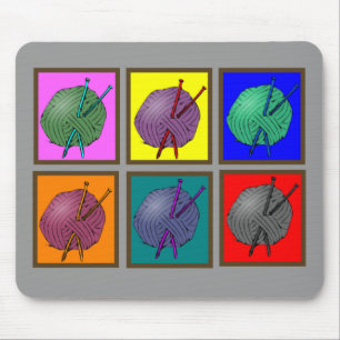 Knitting Popart Gifts Muismat