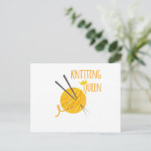 Knitting Queen Briefkaart (Staand voorkant)