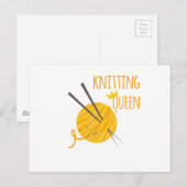 Knitting Queen Briefkaart (Voorkant / Achterkant)