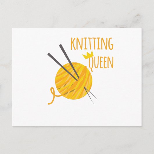 Knitting Queen Briefkaart (Voorkant)