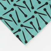 Knitting Queen Needles Pattern +Label Blauwgroen + Fleece Deken (Hoek)