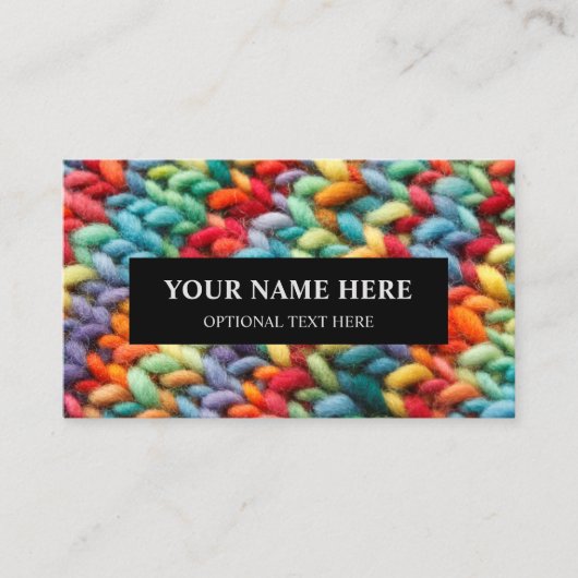 Knitting Rainbow Yarn Visitekaartje (Voorkant)