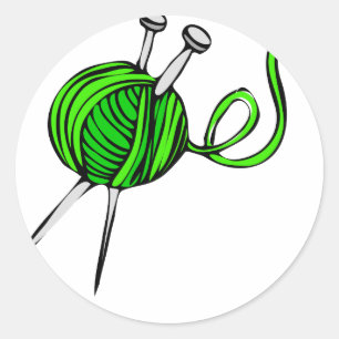 Knitting Ronde Sticker