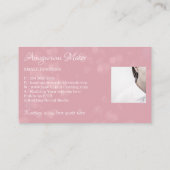 Knitting Sew Crochet Winter Snow Bokeh Visitekaartje (Achterkant)