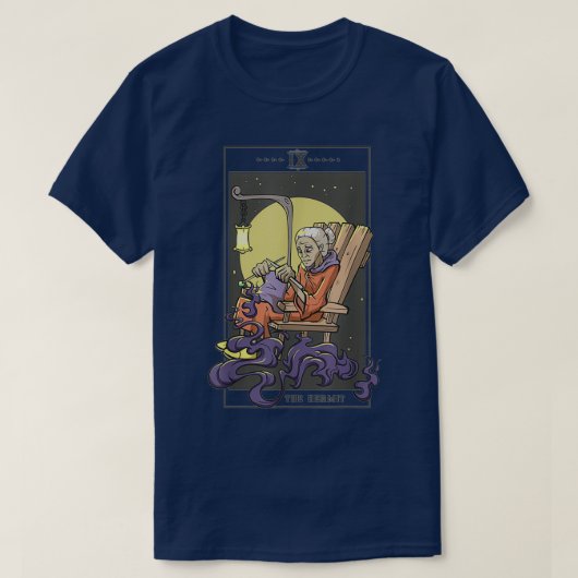 Knitting Sewing Hermit Tarot Kaart Crochet T-shirt (Design voorkant)