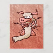 Knitting Sheep Briefkaart (Voorkant)