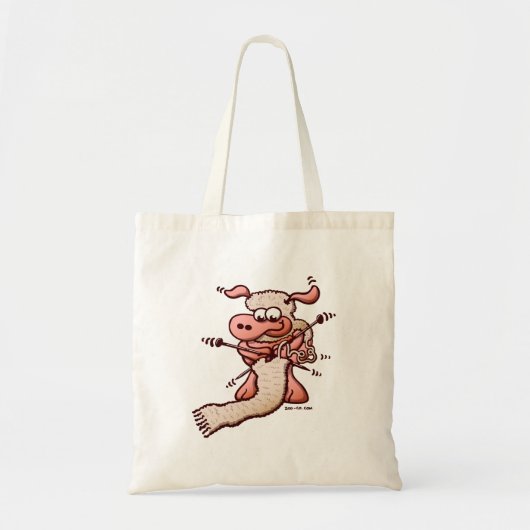 Knitting Sheep Tote Bag (Voorkant)