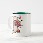 Knitting Sheep Tweekleurige Koffiemok (Voorkant links)