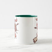 Knitting Sheep Tweekleurige Koffiemok (Center)