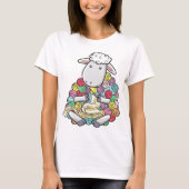 Knitting Sheep Yarn Sheepherders Farmer Wool T-shirt (Voorkant)