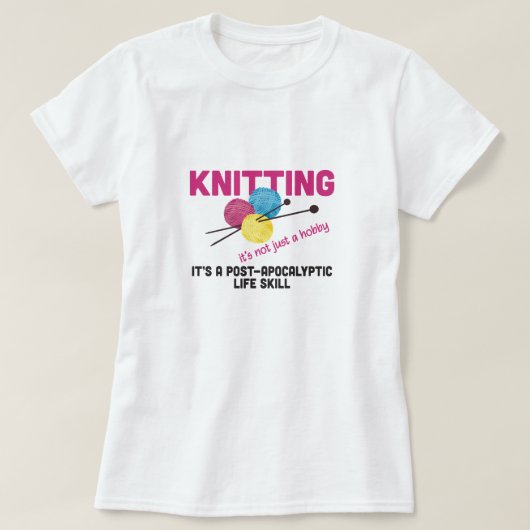 Knitting Skills Women's Basic T-Shirt (Design voorkant)