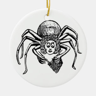 Knitting Spider Keramisch Ornament